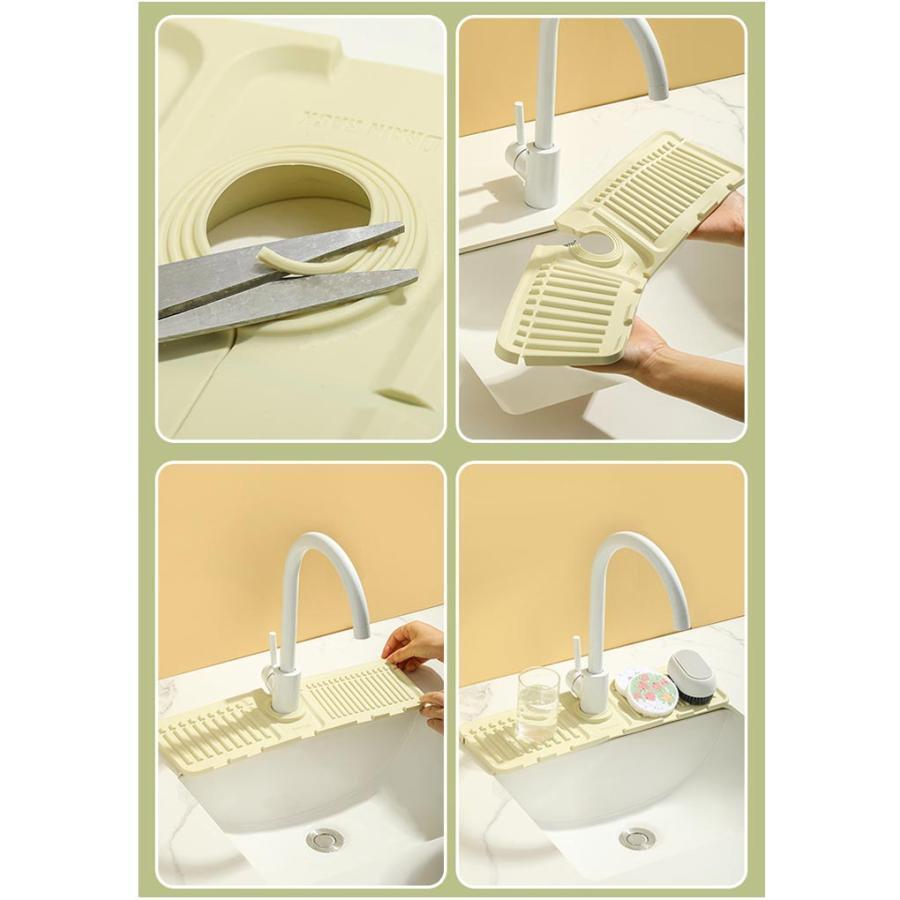 蛇口水切りマット キッチン用品 蛇口 水切りマット 蛇口排水マット 水切りマット シリコン 蛇口乾燥 ソフト 抗菌 カビ防止 水分乾燥パッド 滑り止め | ブランド登録なし | 12