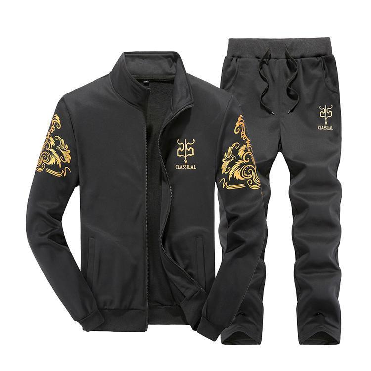 ジャージ メンズ 上下セット 長袖 上下 セットアップ スポーツ 前開き ルームウェア 春夏秋冬 黒 おすすめ おしゃれ 部屋着 運動着ロングパンツ | ブランド登録なし | 05