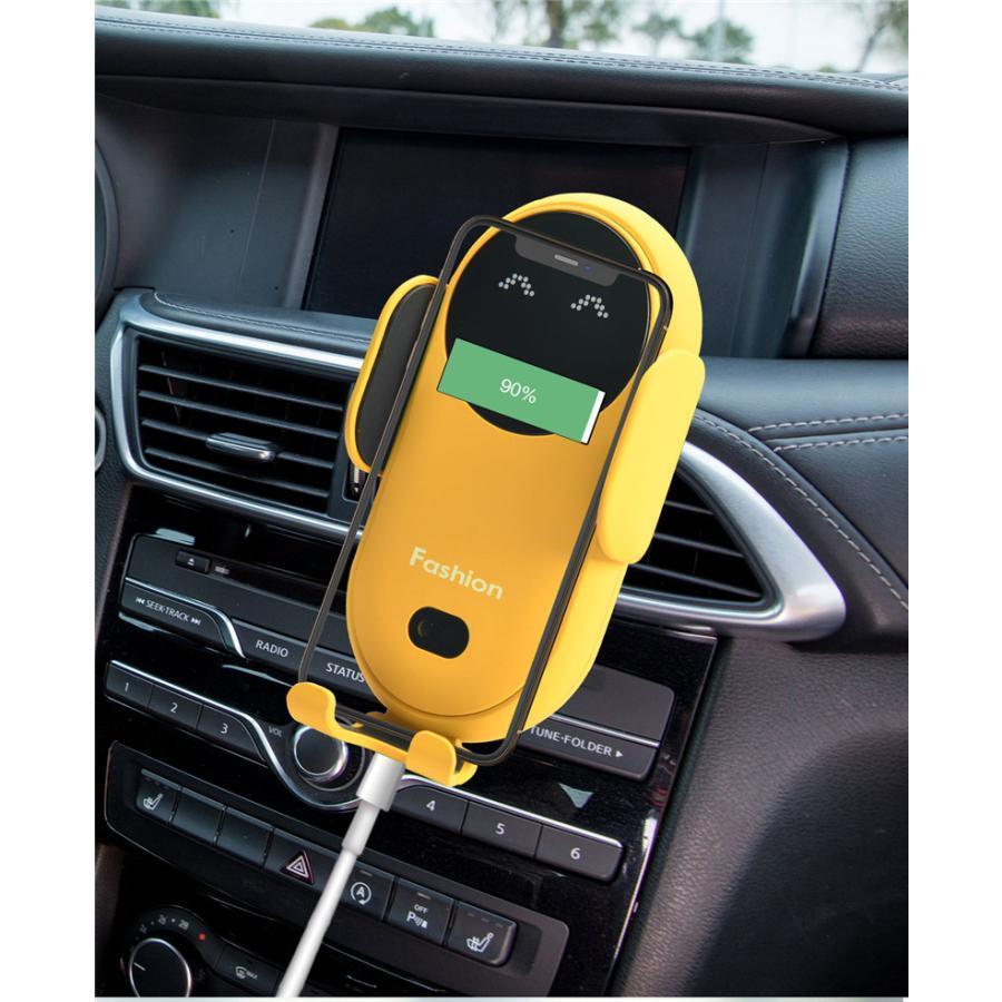 ワイヤレス 充電器 車 車載 スマホホルダー 置くだけ充電 自動開閉式 スタンド iPhone 貼り付け 吸盤 急速充電 充電ホルダー Qi充電対応 | ブランド登録なし | 15