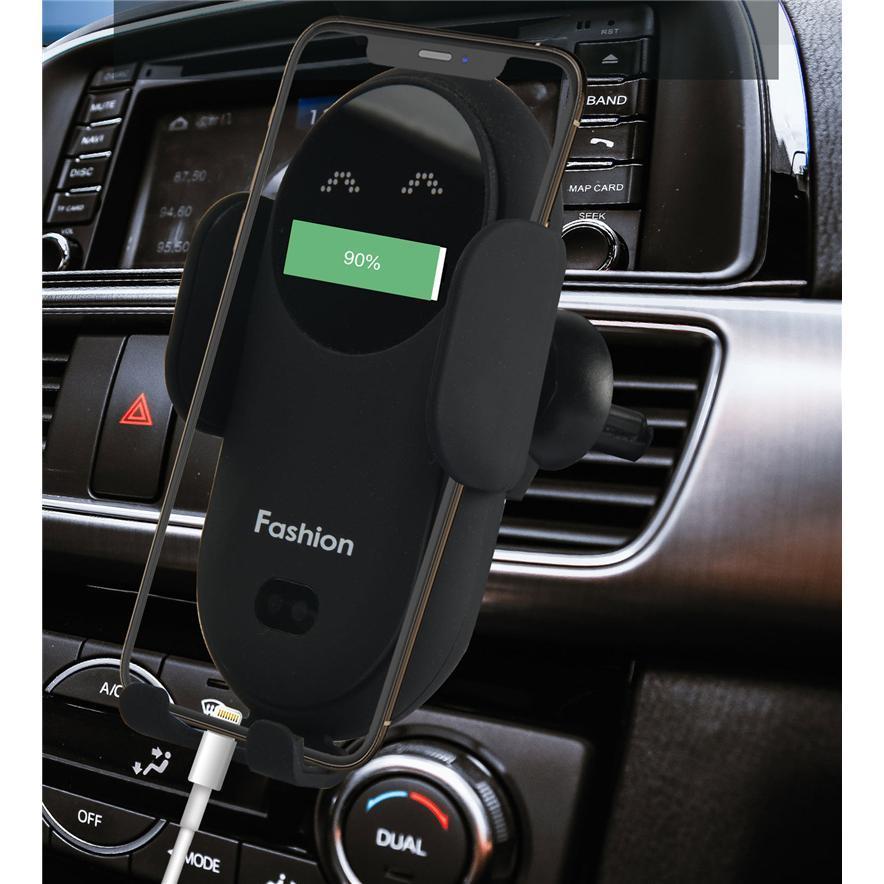 ワイヤレス 充電器 車 車載 スマホホルダー 置くだけ充電 自動開閉式 スタンド iPhone 貼り付け 吸盤 急速充電 充電ホルダー Qi充電対応 | ブランド登録なし | 12