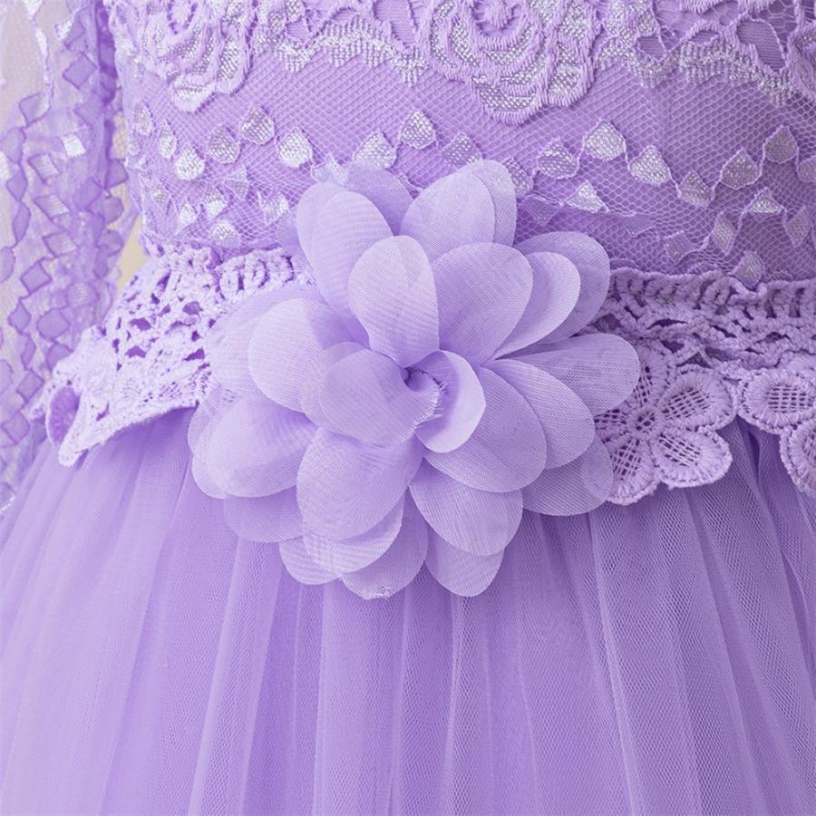 子供ドレス 発表会 ロング 結婚式 長袖 ワンピース 袖あり ネイビー ピンク ミントグリーン 水色 ホワイト フォーマル ドレス ロング 子ども | ブランド登録なし | 11