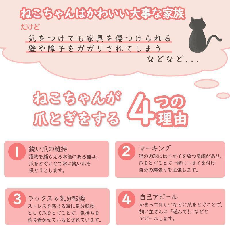 猫 爪とぎ 爪研ぎ 爪磨き スクラッチボード ダンボール L字型 安定 固定 お洒落 インテリア スリム ケア用品 ストレス発散 気分転換 | ブランド登録なし | 03