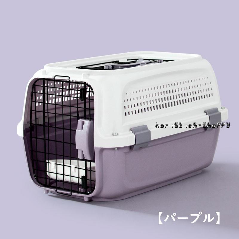 ペットキャリー 犬 猫 キャリーケース キャリーバッグ ペット用キャリー Mサイズ Lサイズ ハード キャリー コンテナ 出入りしやすい2ドア 小型犬 | ブランド登録なし | 02