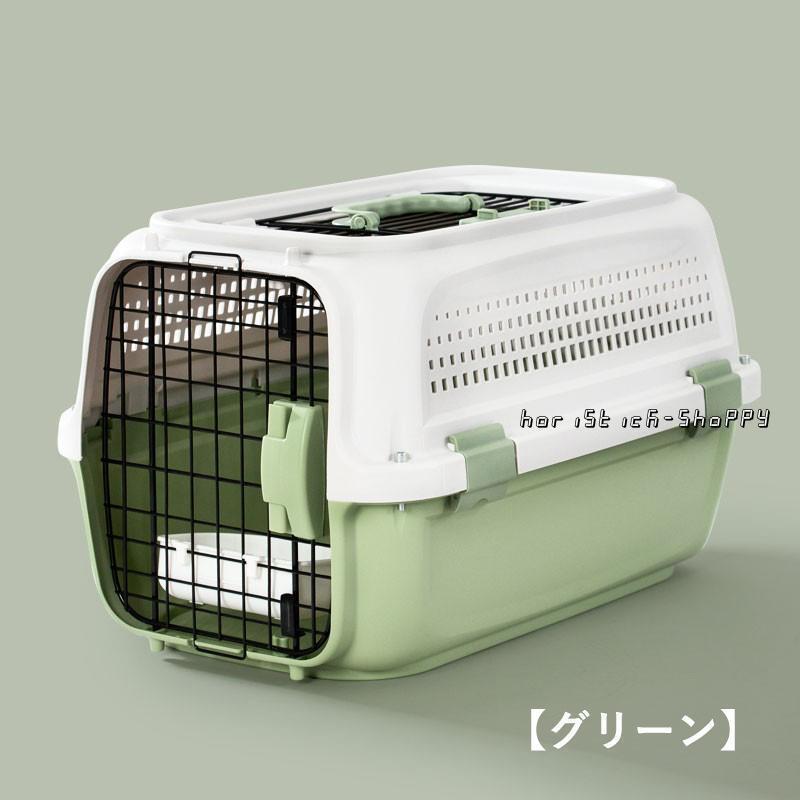 ペットキャリー 犬 猫 キャリーケース キャリーバッグ ペット用キャリー Mサイズ Lサイズ ハード キャリー コンテナ 出入りしやすい2ドア 小型犬 | ブランド登録なし | 03