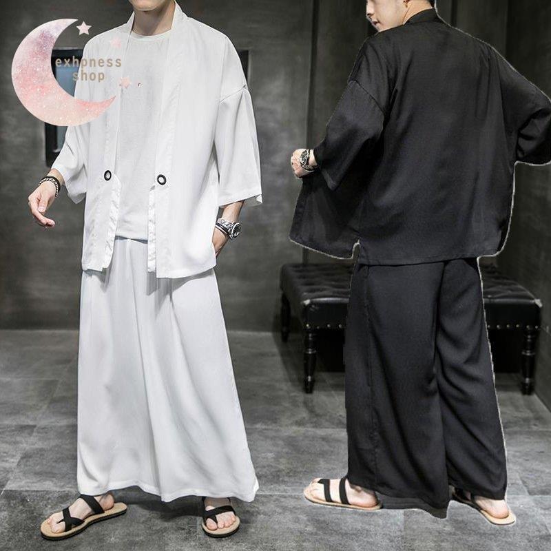 甚平 メンズ 半袖 作務衣 夏用 男性用 麻 浴衣 着物 部屋着 夏祭り 花火大会 しじら織り おしゃれ 大きいサイズ セットアップ 父の日 | ブランド登録なし