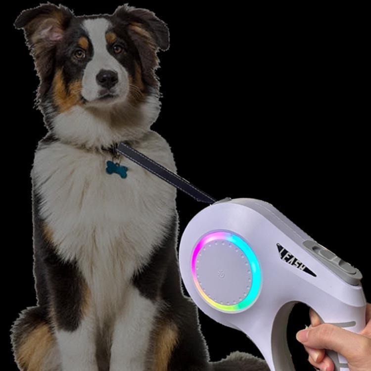 大型犬 伸縮リード 6m LED ライト付き 雰囲気ライト USB 充電式 犬 リード 伸縮 光る 犬用 中型犬 小型犬 ドッグリード タッチパネル | ブランド登録なし | 03