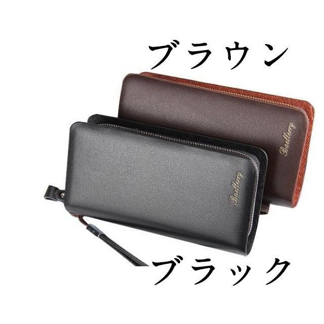 メンズ 財布 ラウンドファスナー ブラック ブラウン 大容量 ダブルファスナー 合成皮革 PU ギフト 長財布 | ブランド登録なし | 01