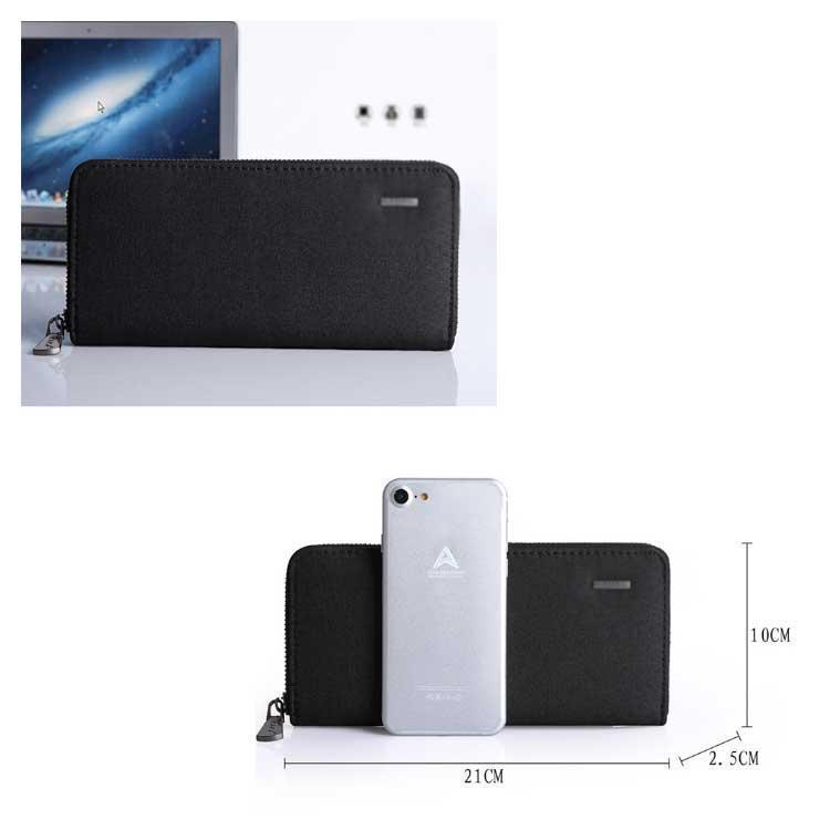 長財布 メンズ財布 オックスフォード ラウンドファスナー 大容量 カード入れ 小銭入れ スマホ収納 防水加工 無地 カジュアル 学生 | ブランド登録なし | 12
