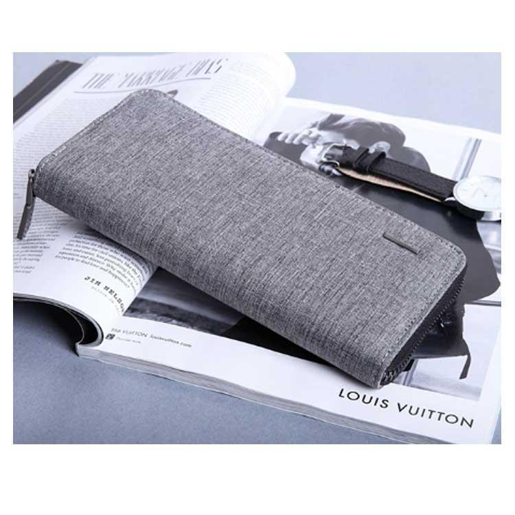 長財布 メンズ財布 オックスフォード ラウンドファスナー 大容量 カード入れ 小銭入れ スマホ収納 防水加工 無地 カジュアル 学生 | ブランド登録なし | 15