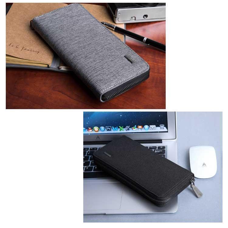 長財布 メンズ財布 オックスフォード ラウンドファスナー 大容量 カード入れ 小銭入れ スマホ収納 防水加工 無地 カジュアル 学生 | ブランド登録なし | 16
