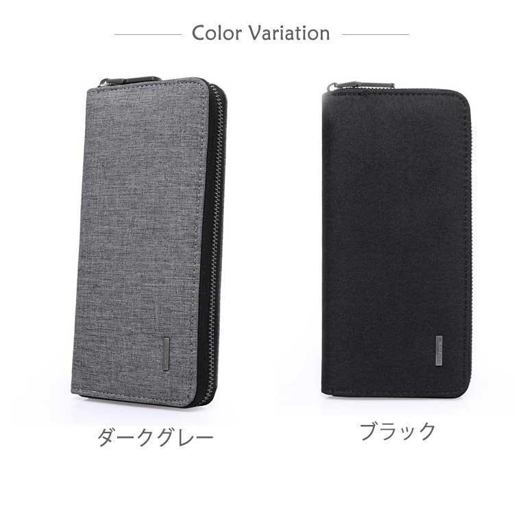 長財布 メンズ財布 オックスフォード ラウンドファスナー 大容量 カード入れ 小銭入れ スマホ収納 防水加工 無地 カジュアル 学生 | ブランド登録なし | 06
