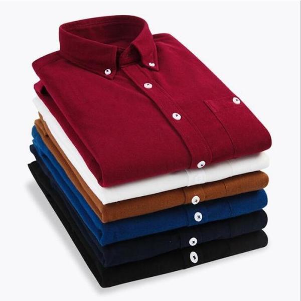 シャツ コーデュロイ ボタンダウン ワイシャツ メンズシャツ ビジネスシャツ 長袖シャツ 無地 ス 細身 タイト 長袖 カジュア 代引不可 | ブランド登録なし | 08