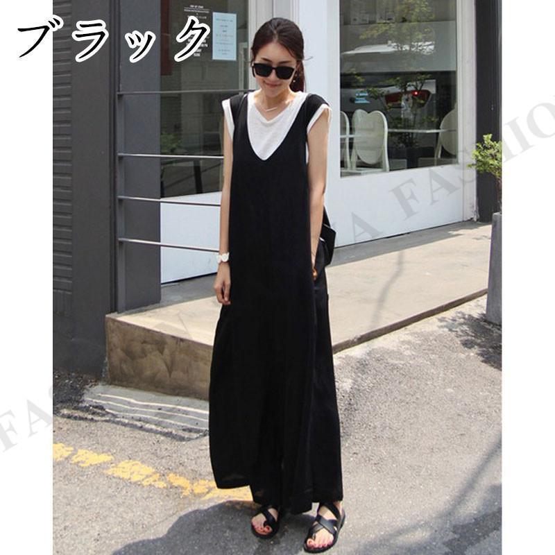 サロペット オールインワン レディース オーバーオール 春コーデ 無地 可愛い OL ワイドパンツ 夏服 20代30代40代 オフィス 50代 パンツ | ブランド登録なし | 02