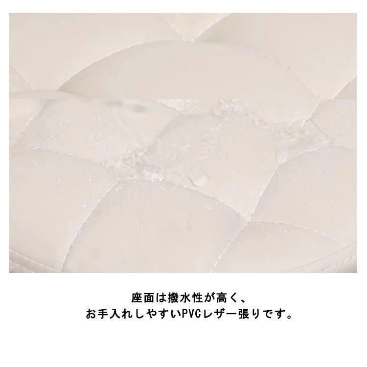 カウンターチェア スツール 樹脂キャスター付き 丸椅子 ラウンドスツール 高さ35-45cm調節可能 座面直径30cm 昇降式 回転椅子 PU ハイチ | ブランド登録なし | 09