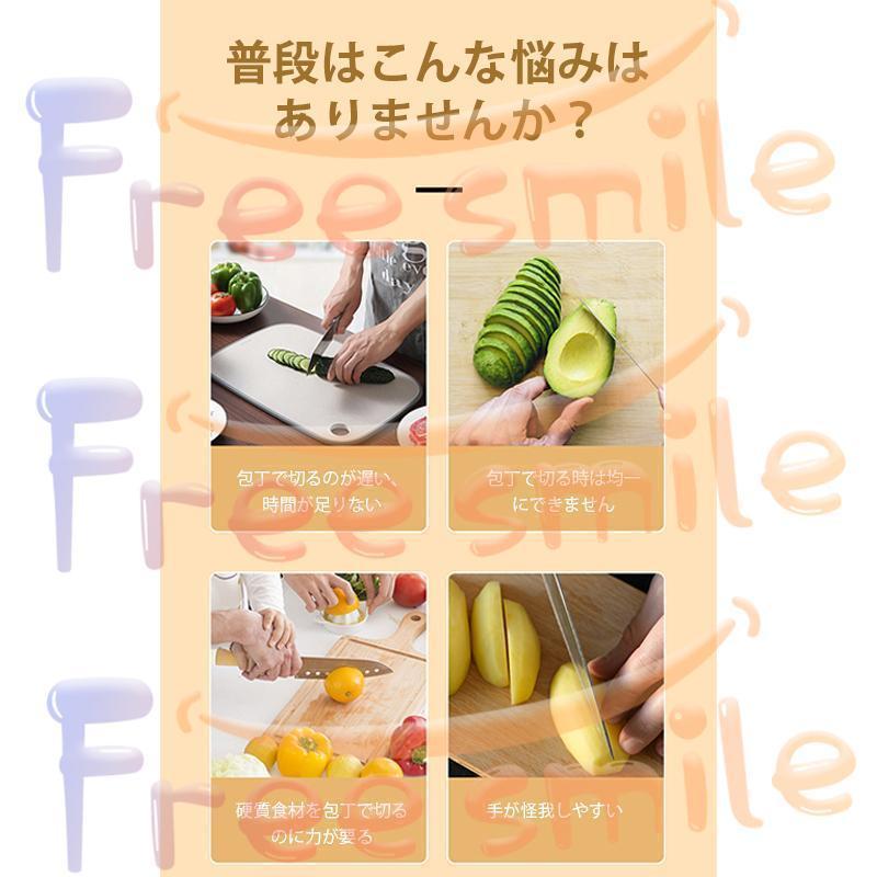 スライサー セット 電動 USB 野菜 野菜スライサー 3種類のブレード 野菜カッター 千切り スライス みじん切り 細切り 平切り カッター | ブランド登録なし | 02