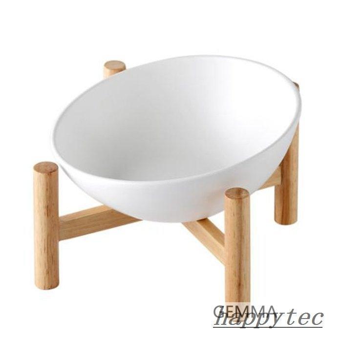 猫用食器 犬 (小型犬) フードボール ボウル 餌皿 エサ皿 陶器茶碗 木製棚 スタンド 食べやすい １５°傾斜 ペット用品 フードスタンド 可愛い | ブランド登録なし | 14