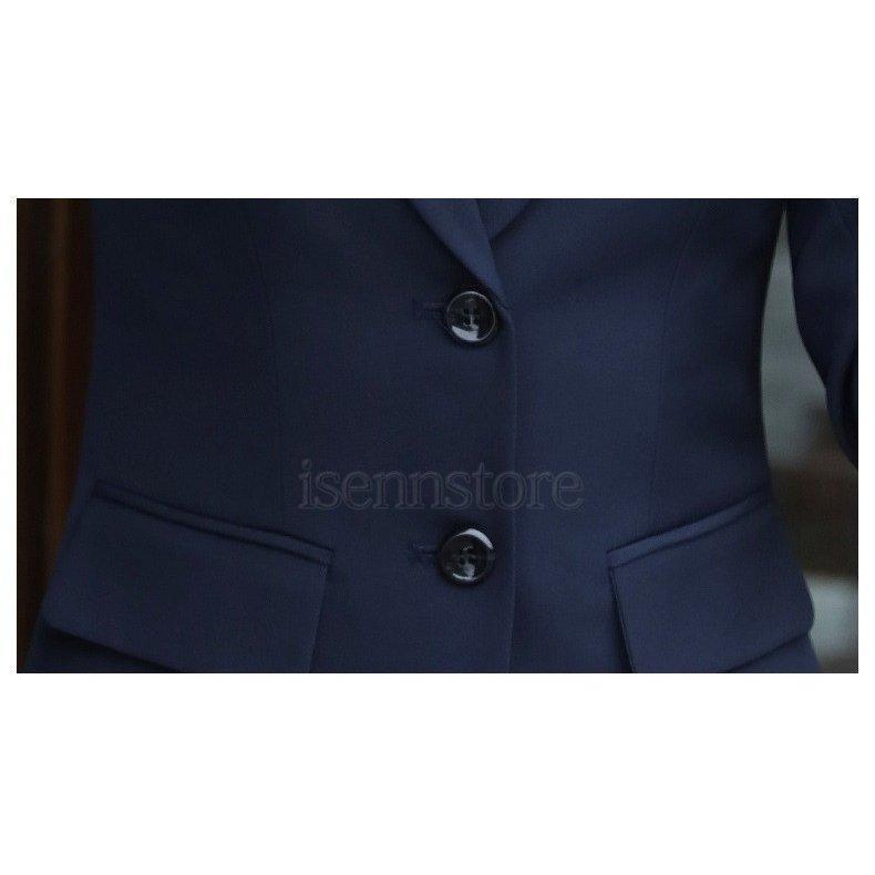 ビジネススーツ スーツ レディース 春夏 秋冬オールシーズン スリムフィット 洗える 事務服 制服 2つボタン フォーマルスーツ リクルートスーツ | ブランド登録なし | 12
