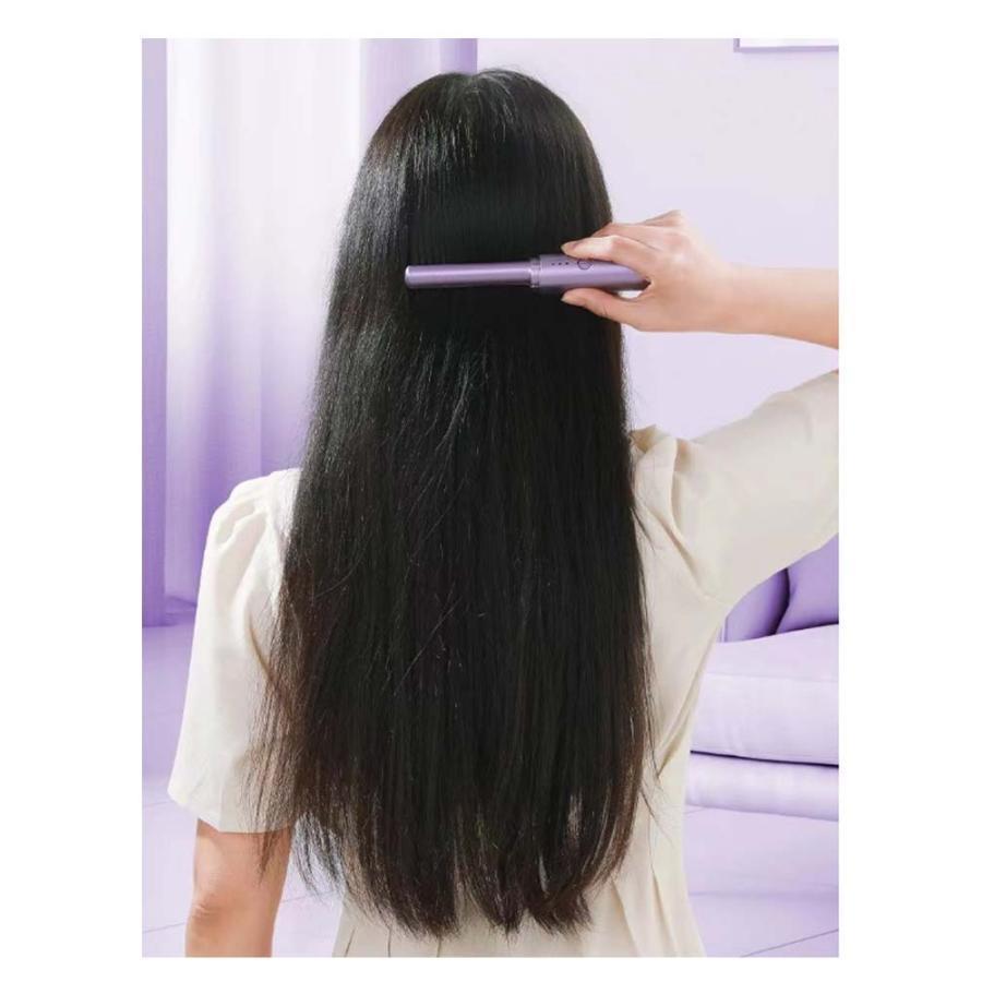 ヒートブラシ コードレス ブラシアイロン ミニ ヘアアイロンブラシ くし型 USB充電式 2way ストレートブラシ 携帯用 カール ヘアアイロン マ | ブランド登録なし | 14