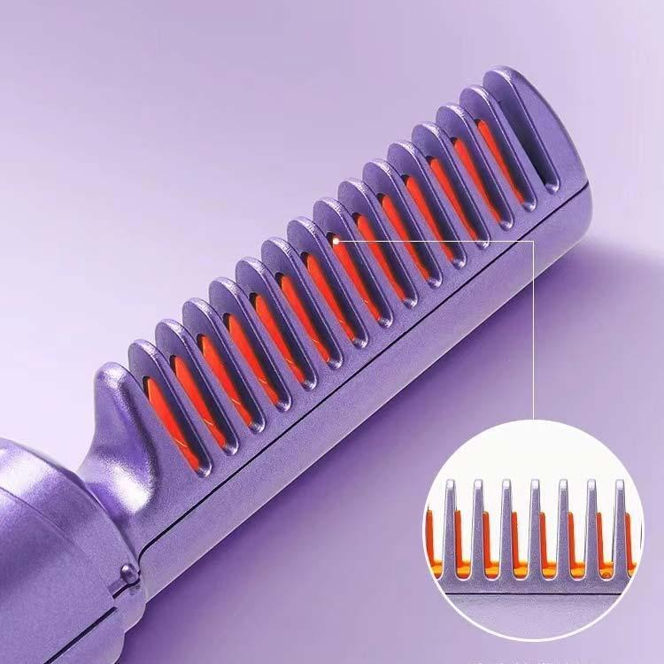 ヒートブラシ コードレス ブラシアイロン ミニ ヘアアイロンブラシ くし型 USB充電式 2way ストレートブラシ 携帯用 カール ヘアアイロン マ | ブランド登録なし | 04
