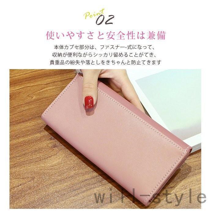 長財布 かぶせ 二つ折り 大容量 カード入れ多い 小銭入れ 仕分け 使いやすい 軽量 おしゃれ レディース ロングウォレット 財布 大きめ 見やすい |  | 04