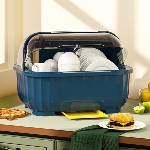 キッチン食器・食器・食器収納棚皿・水切り食器・食器収納箱・食器・食器ケース・蓋付き食器棚 大きいサイズ M/L/XL | ブランド登録なし | 12