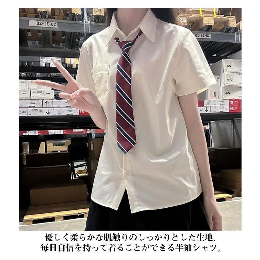 ワイシャツ ブラウス 高校生 半袖シャツ 中学生 半袖 シャツ ガールズ 女子 学生シャツ 丸襟 jk 制服 学生 角襟 学生服 スクールシャツ 夏 | ブランド登録なし | 10