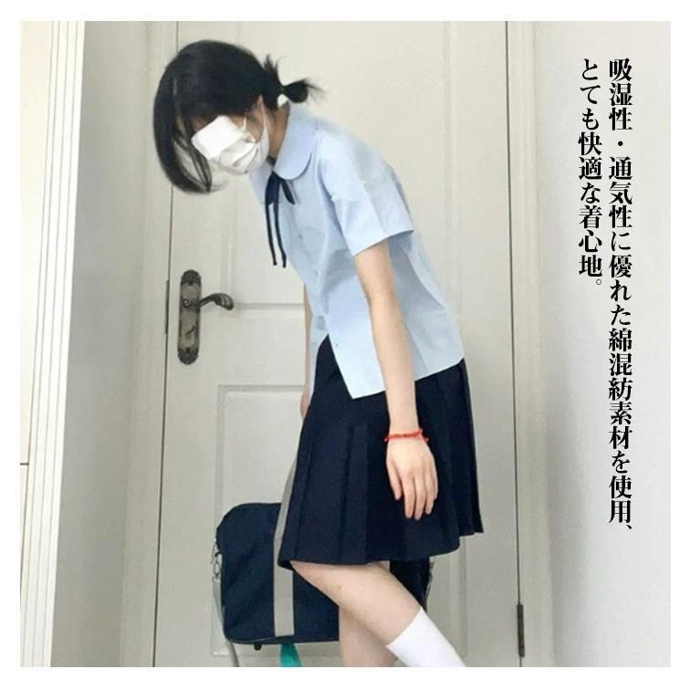 ワイシャツ ブラウス 高校生 半袖シャツ 中学生 半袖 シャツ ガールズ 女子 学生シャツ 丸襟 jk 制服 学生 角襟 学生服 スクールシャツ 夏 | ブランド登録なし | 11