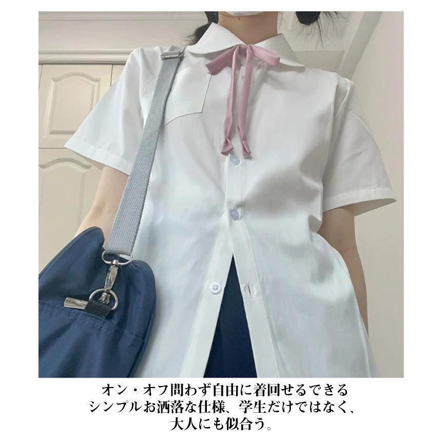ワイシャツ ブラウス 高校生 半袖シャツ 中学生 半袖 シャツ ガールズ 女子 学生シャツ 丸襟 jk 制服 学生 角襟 学生服 スクールシャツ 夏 | ブランド登録なし | 12
