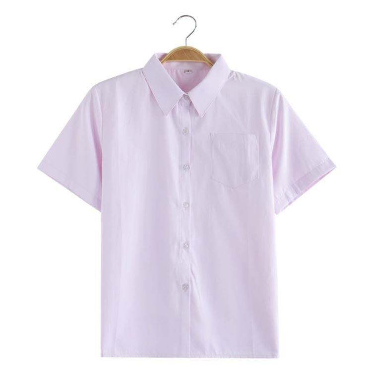 ワイシャツ ブラウス 高校生 半袖シャツ 中学生 半袖 シャツ ガールズ 女子 学生シャツ 丸襟 jk 制服 学生 角襟 学生服 スクールシャツ 夏 | ブランド登録なし | 01
