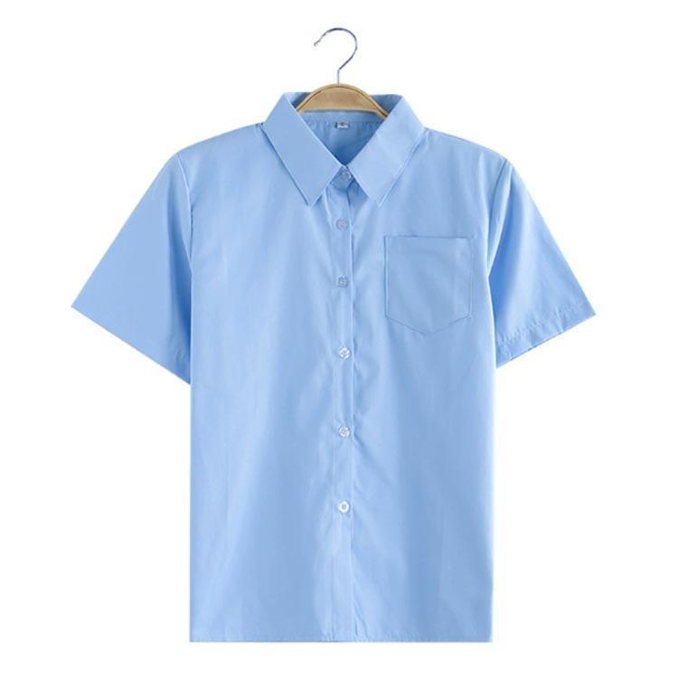 ワイシャツ ブラウス 高校生 半袖シャツ 中学生 半袖 シャツ ガールズ 女子 学生シャツ 丸襟 jk 制服 学生 角襟 学生服 スクールシャツ 夏 | ブランド登録なし | 02