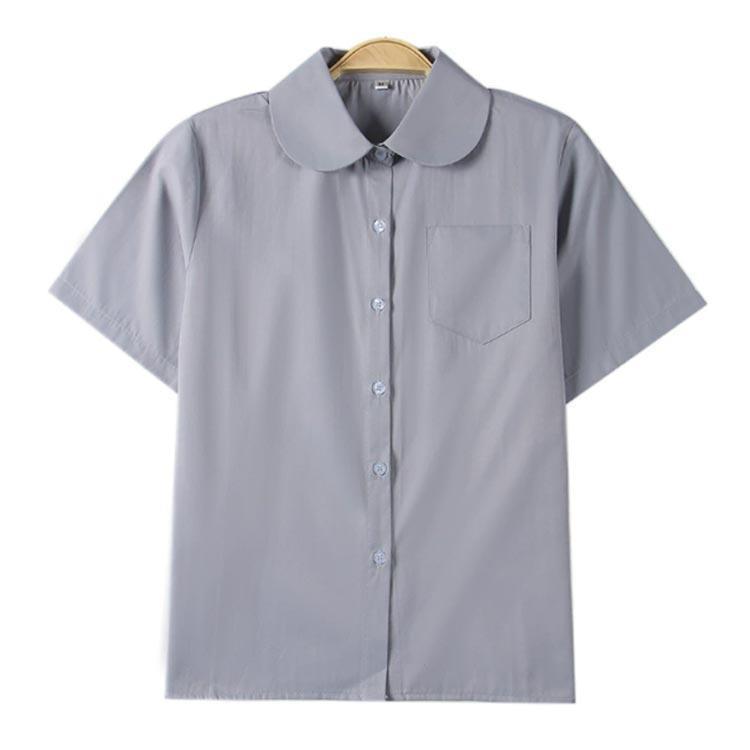 ワイシャツ ブラウス 高校生 半袖シャツ 中学生 半袖 シャツ ガールズ 女子 学生シャツ 丸襟 jk 制服 学生 角襟 学生服 スクールシャツ 夏 | ブランド登録なし | 04