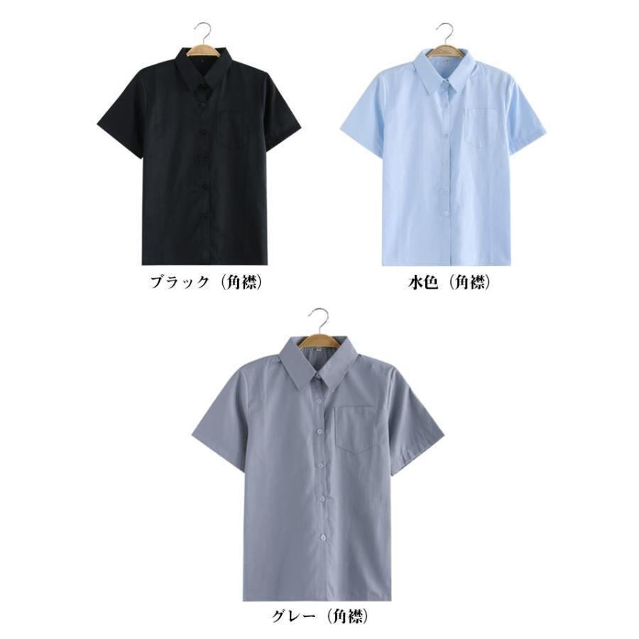 ワイシャツ ブラウス 高校生 半袖シャツ 中学生 半袖 シャツ ガールズ 女子 学生シャツ 丸襟 jk 制服 学生 角襟 学生服 スクールシャツ 夏 | ブランド登録なし | 07