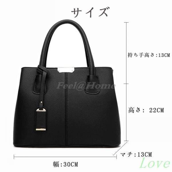 ハンドバッグ レディース トートバッグ ショルダーバッグ バッグ 大容量 PU 防水 新作 2way 手提げ 斜めがけ 通勤バッグ スクエアバッグ | ブランド登録なし | 03