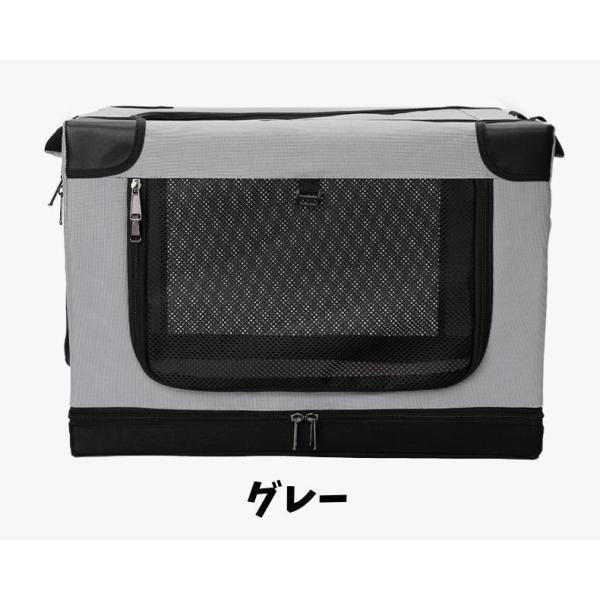 折りたたみキャリー ソフトクレート ペット用 犬用 猫用 ドライブケージ ペットケージ メッシュ窓 通気性 便利 コンパクト お出かけ 旅行 通院 ア | ブランド登録なし | 06