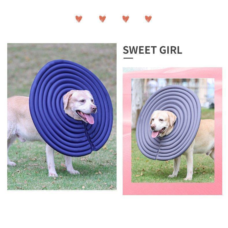 ワイドドーナツエリザベスカラー犬猫簡単装着軽量ソフト介護用品プロテクター手術怪我術後の傷口保護傷舐め防止引っ掻き防止手術後のケア発送 | ブランド登録なし | 16