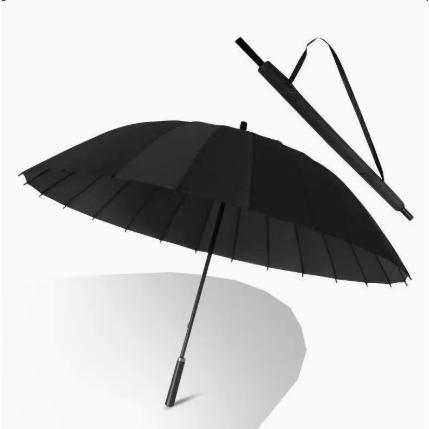 長傘 傘 メンズ 雨傘 大きい 耐風 撥水 丈夫 24本骨 カサ 雨具 無地 115cm ビジネス 和傘 紳士 梅雨対策 父の日 | ブランド登録なし