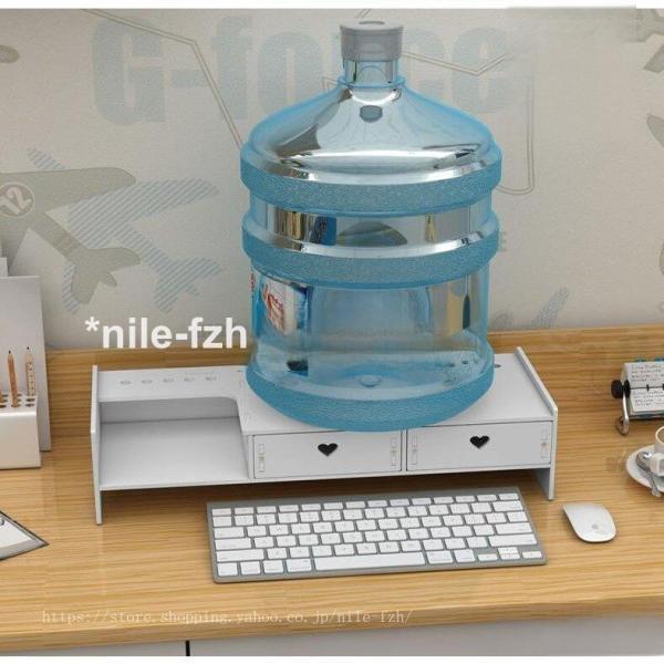 モニタースタンド 机上台 モニター台引き出し付き 机上ラック 卓上机上小物収納 キーボード収納 パソコンスタン ド | ブランド登録なし | 01