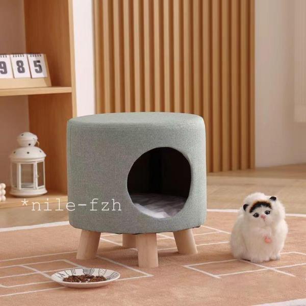 ペットハウス スツール 猫ハウス 椅子 チェア キャットハウス ねこ いぬ 小型犬 インテリア おしゃれ ペットベッド 室内 収納スツール 保温 | ブランド登録なし | 02