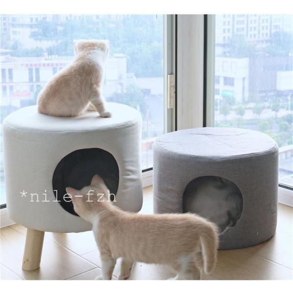 ペットハウス スツール 猫ハウス 椅子 チェア キャットハウス ねこ いぬ 小型犬 インテリア おしゃれ ペットベッド 室内 収納スツール 保温 | ブランド登録なし | 04