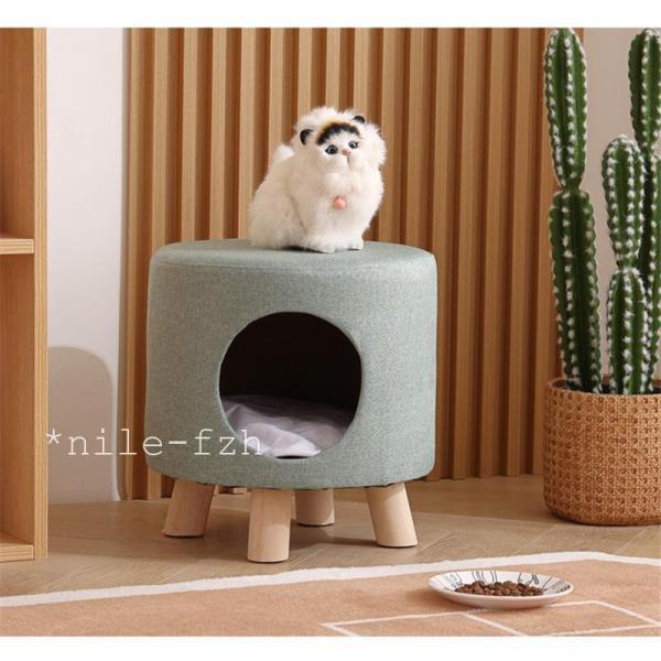 ペットハウス スツール 猫ハウス 椅子 チェア キャットハウス ねこ いぬ 小型犬 インテリア おしゃれ ペットベッド 室内 収納スツール 保温 | ブランド登録なし | 06