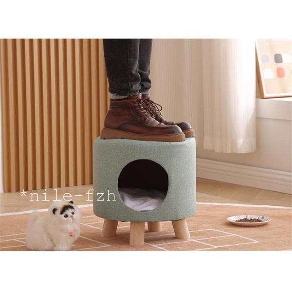 ペットハウス スツール 猫ハウス 椅子 チェア キャットハウス ねこ いぬ 小型犬 インテリア おしゃれ ペットベッド 室内 収納スツール 保温 | ブランド登録なし | 07