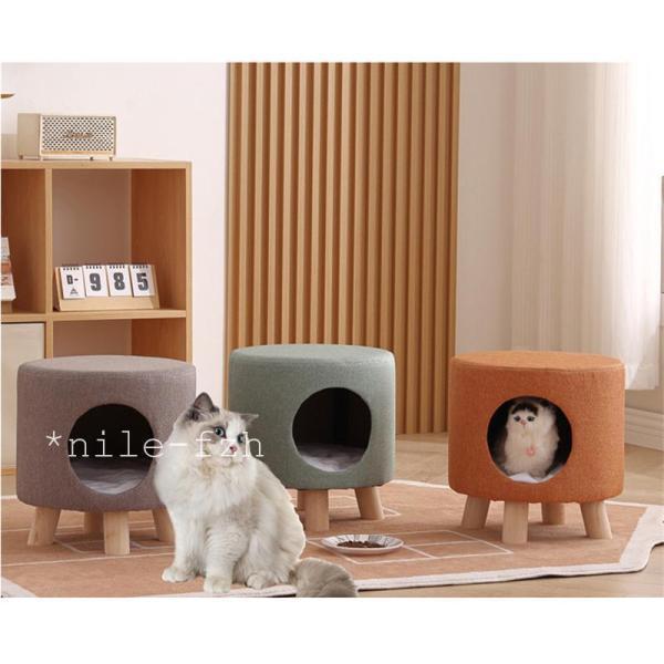 ペットハウス スツール 猫ハウス 椅子 チェア キャットハウス ねこ いぬ 小型犬 インテリア おしゃれ ペットベッド 室内 収納スツール 保温 | ブランド登録なし | 08