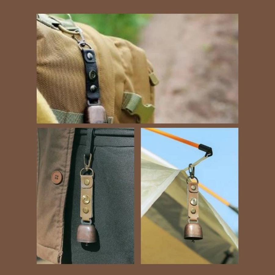 熊よけ鈴熊鈴 鈴 ベル 山鈴 熊ベル 熊よけベル 登山 消音機能 付き カラビナ PUレザー マグネット 磁石 消音 クマよけ 熊よけ 鹿 遭難対策 | ブランド登録なし | 08