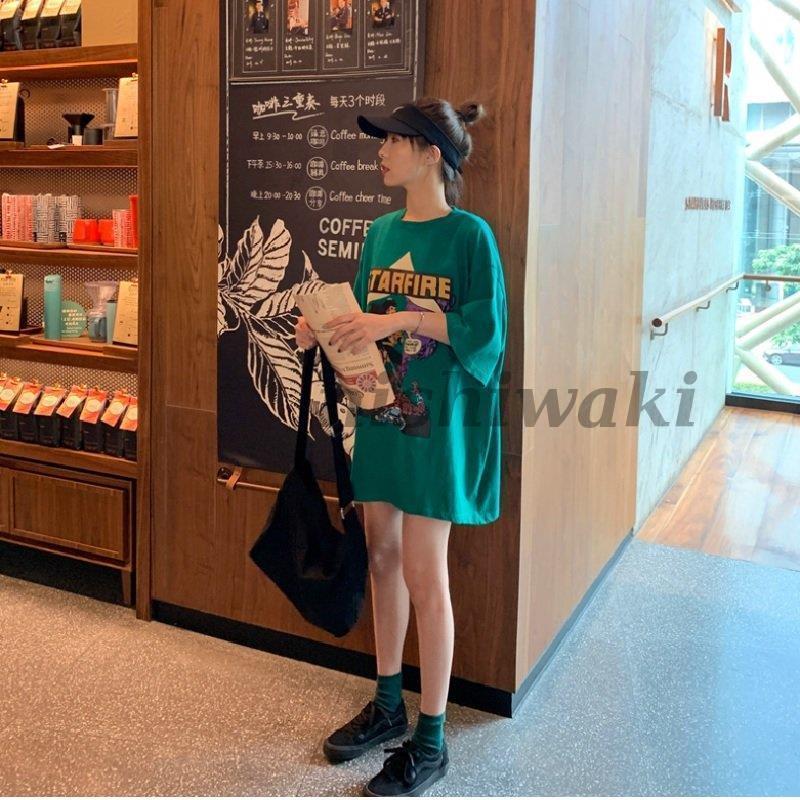 レディース Tシャツワンピース ビックTシャツ オーバーサイズアメコミ ビンテージ プリント 半袖 5分丈 かわいい おしゃれ アメカジ | ブランド登録なし | 07