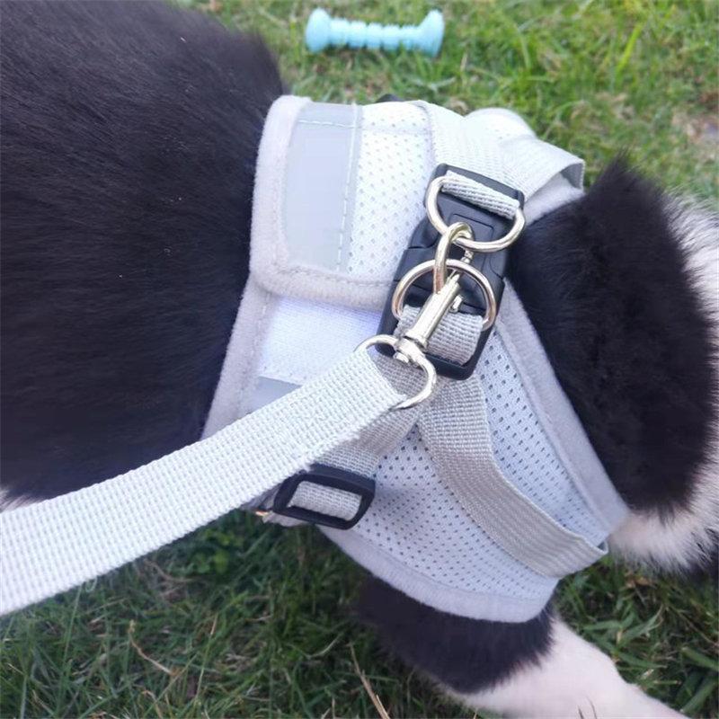 ハーネス リード 犬用 おしゃれ 安全 簡単装着 首輪 お出かけ ペット 小型犬 中型犬 大型犬 胴輪 脱げない かわいい ウェア 通気 反射材 | ブランド登録なし | 14