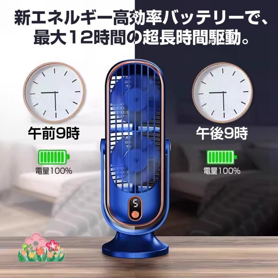 扇風機 大風量 卓上扇風機 冷却ファン ポータブル USB 充電ファン デスク 学校 寝室 オフィス 小型 冷風扇 静音 usb充電式 送風機 | ブランド登録なし | 17