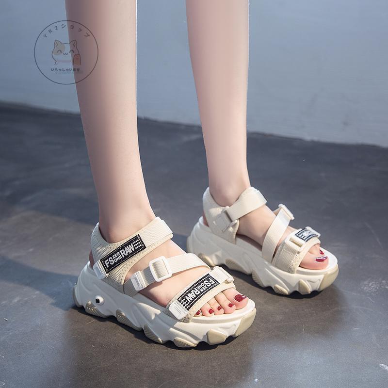 サンダル 子供用 スポーツサンダル 女の子 キッズ マジックテープ バックル サイズ調節可 大きいサイズ ジュニア 厚底 滑り止め 衝撃吸収 おしゃれ | ブランド登録なし | 10