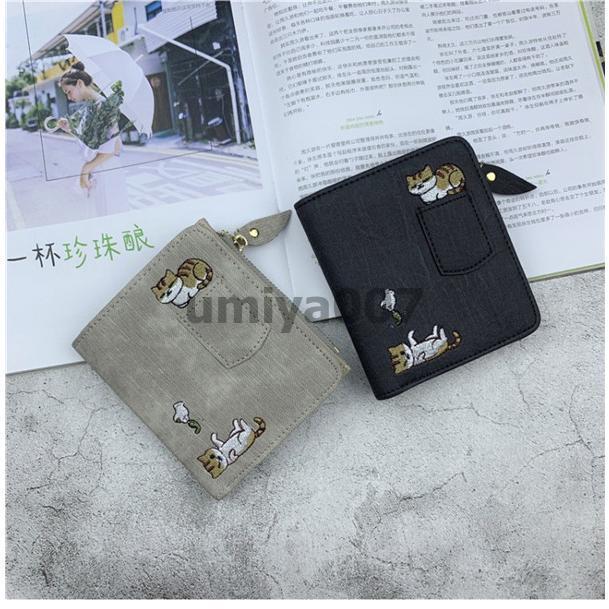 二つ折り財布 レディース ミニ財布 猫柄 短財布 ミニウォレッ 小銭入れ 開運 コンパクト 可愛い 通勤 外出 母の日 プレゼント | ブランド登録なし | 17
