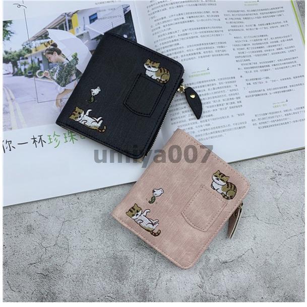 二つ折り財布 レディース ミニ財布 猫柄 短財布 ミニウォレッ 小銭入れ 開運 コンパクト 可愛い 通勤 外出 母の日 プレゼント | ブランド登録なし | 18
