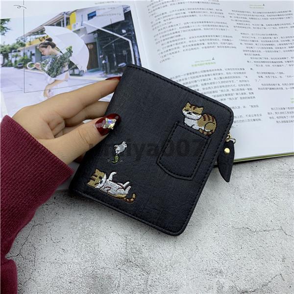 二つ折り財布 レディース ミニ財布 猫柄 短財布 ミニウォレッ 小銭入れ 開運 コンパクト 可愛い 通勤 外出 母の日 プレゼント | ブランド登録なし | 01